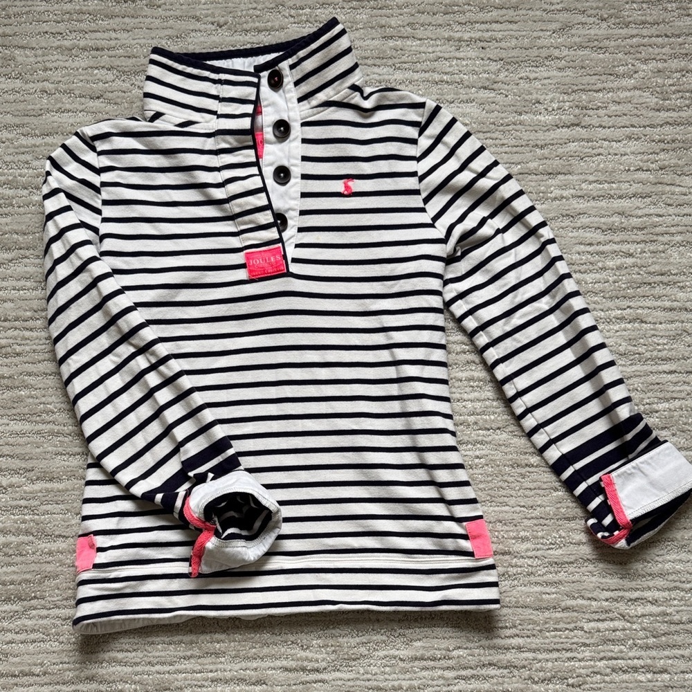 Striped Navy and White Sweatshirt